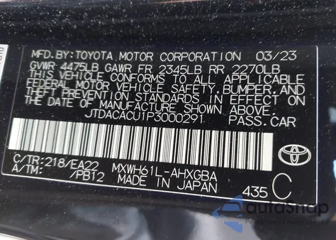 2023 Toyota Prius Prime Xse z USA, uszkodzony, nr VIN JTDACACU1P3000291